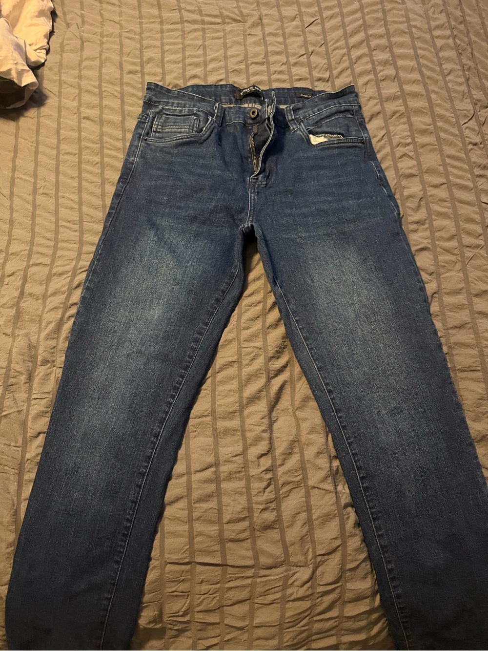 Kenneth Cole Slim Straight Jeans in Dark Blue Wash